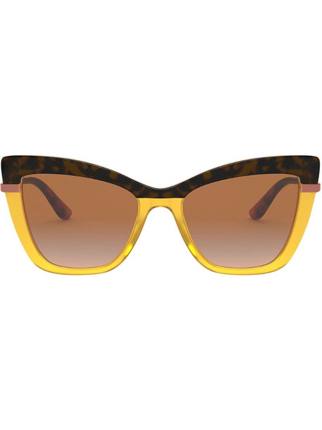 Dolce & Gabbana Eyewear two-tone oversized sunglasses in brown