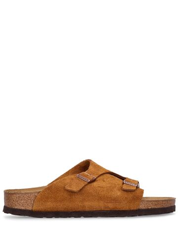 birkenstock zurich suede sandals in brown