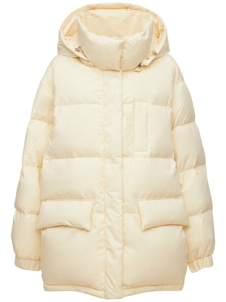 THE FRANKIE SHOP Tignes Long Recycled Down Jacket in ivory