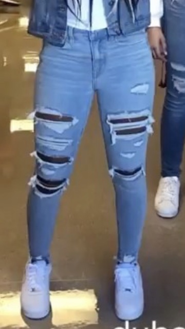 jeans,light blue jeans,ripped jeans