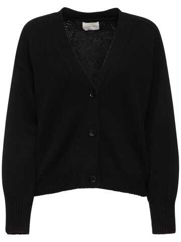 loulou studio zanzibar wool & cashmere cardigan in black