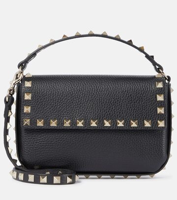 valentino garavani rockstud small leather crossbody bag in black