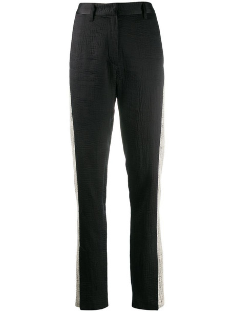 Ann Demeulemeester stripe slim-fit trousers in black