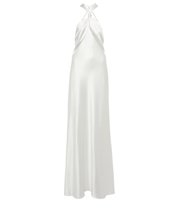 galvan bridal santorini satin gown in white