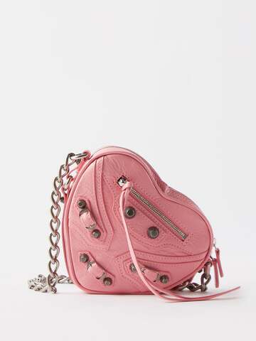 balenciaga - le cagole mini leather cross-body bag - womens - pink