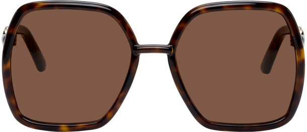 Gucci Tortoiseshell Square Horsebit Sunglasses