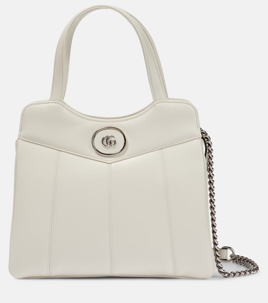 Gucci Petite GG Medium leather tote bag in white