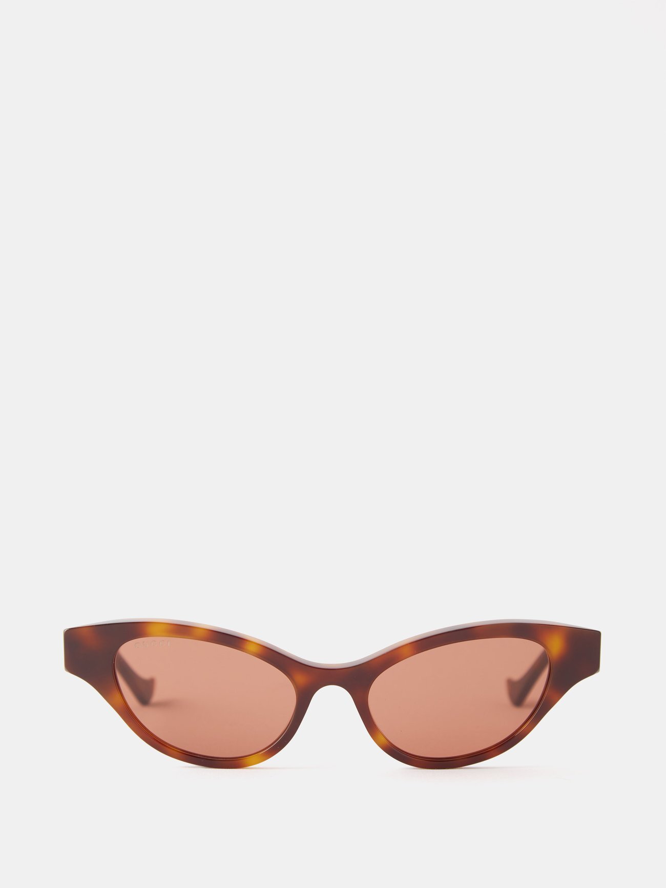 Gucci Eyewear - Recycled-acetate Cat-eye Sunglasses - Womens - Brown Black