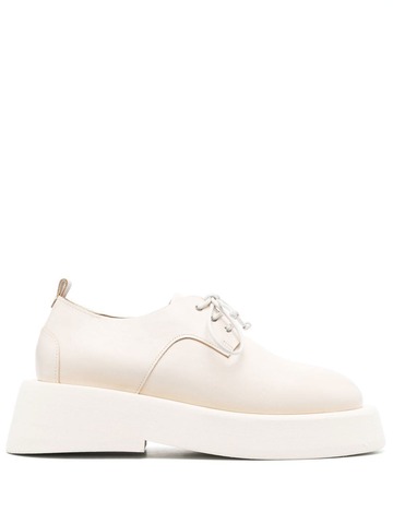 marsèll lace-up leather oxford shoes - neutrals