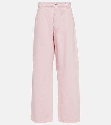 bottega veneta high-rise wide-leg jeans in pink