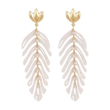 Gas Bijoux Cavallo gold earrings in white