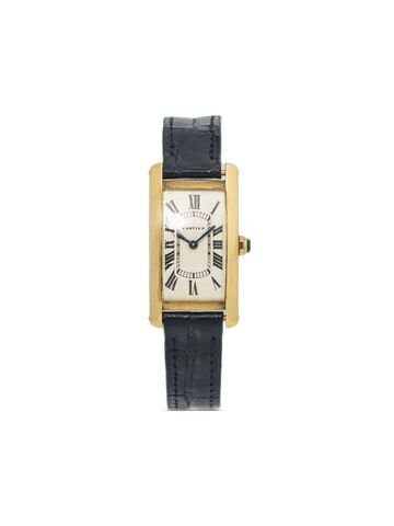 cartier 1960s pre-owned tank américaine 34mm - white