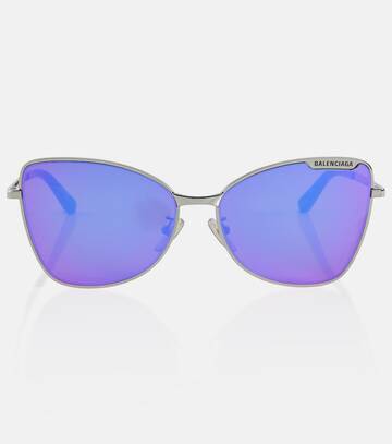balenciaga everyday logo butterfly sunglasses in purple