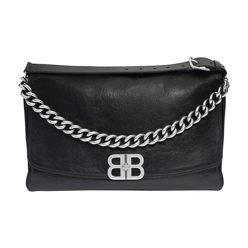 Balenciaga BB Soft Large Flap Bag in black