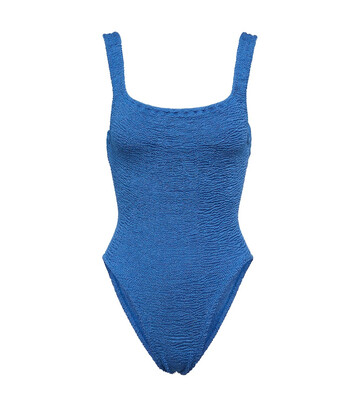 Hunza G Square Neck swimsuit in blue