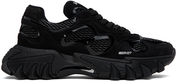 balmain black b-east sneakers in noir