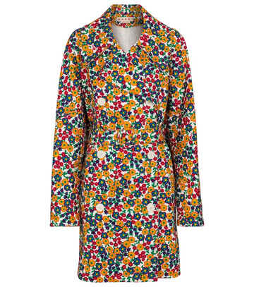 Marni Floral denim double-breasted coat