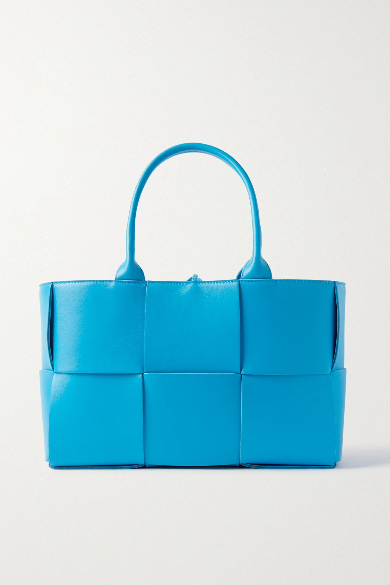 Bottega Veneta - Arco Small Intrecciato Leather Tote - Blue