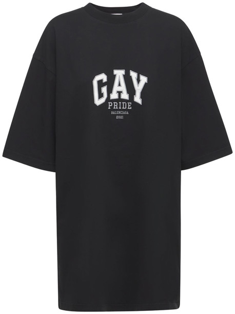 BALENCIAGA Pride Patch Vintage Jersey T-shirt in black / multi