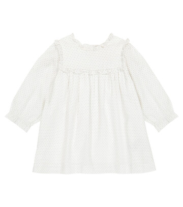 Bonpoint Baby Teiki printed cotton dress in white
