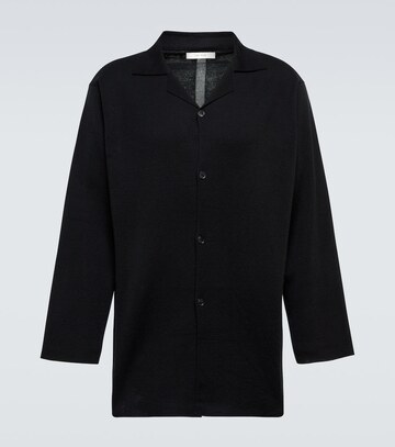 the row alagir cashmere cardigan in black