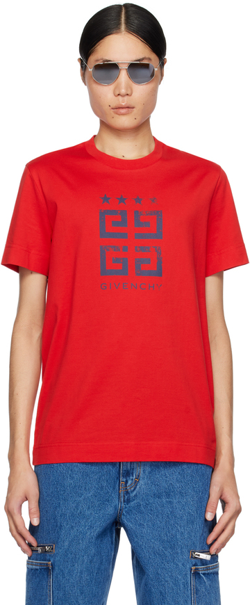 givenchy red 4g stars t-shirt