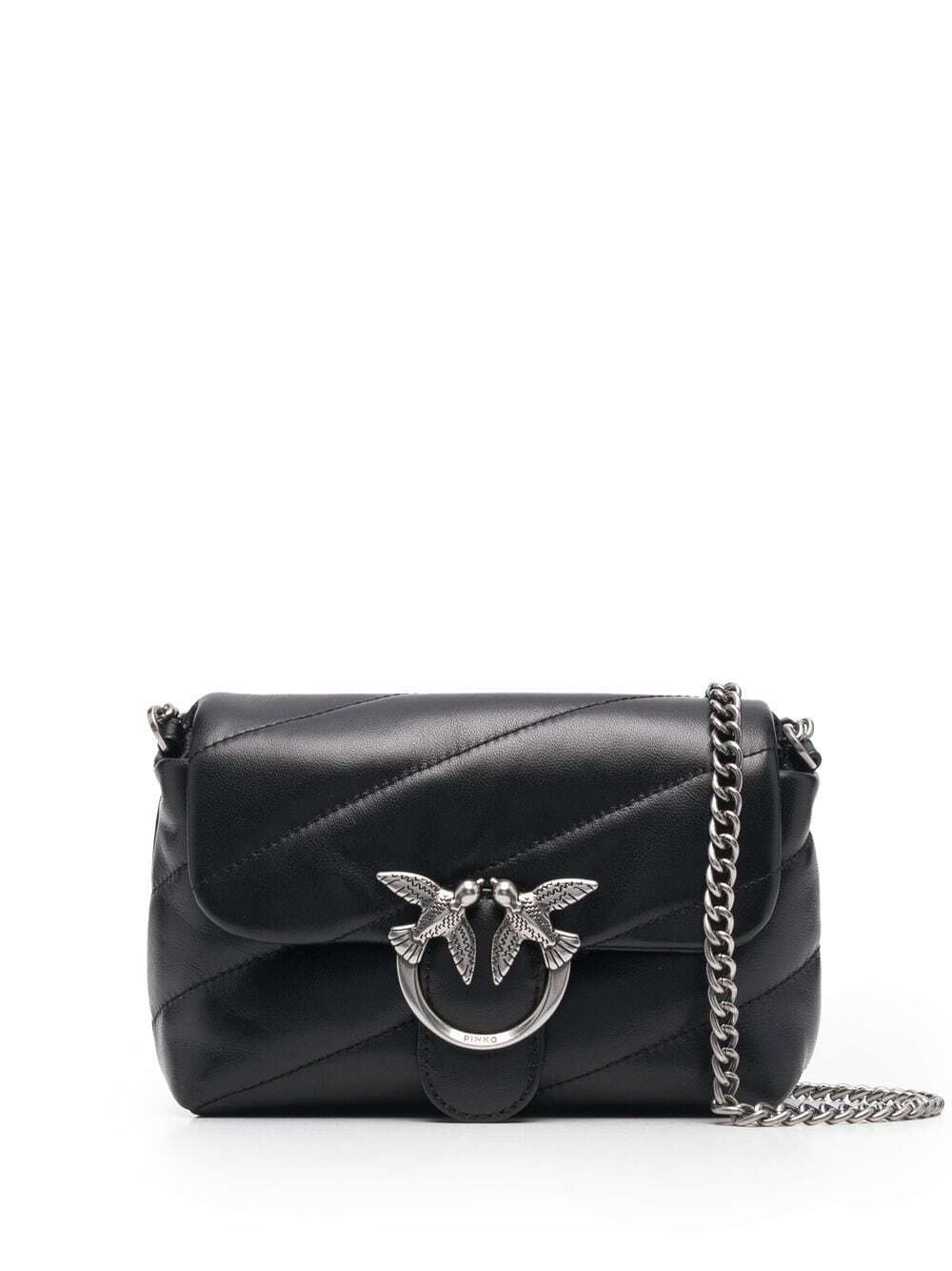 PINKO Love quilted crossbody bag - Black