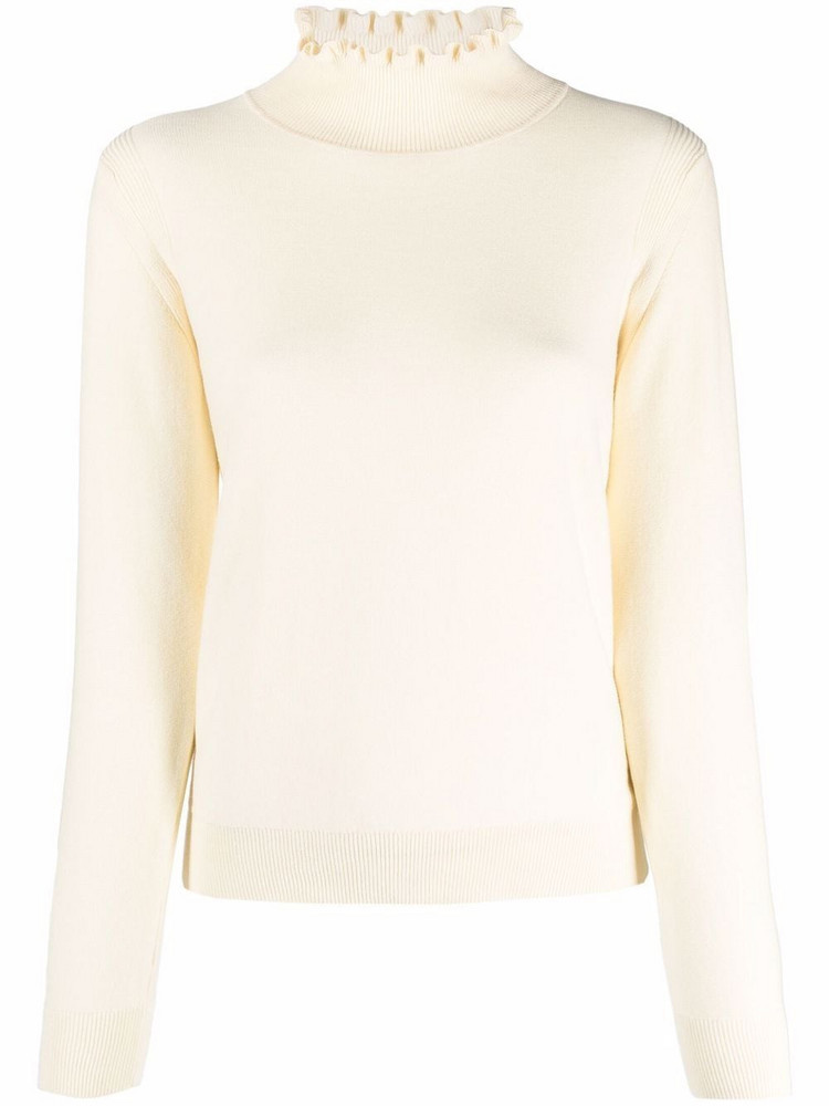 See by Chloé See by Chloé ruffle-collar cotton jumper - White