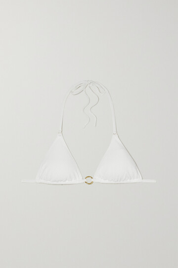 melissa odabash - venice textured bikini top - white