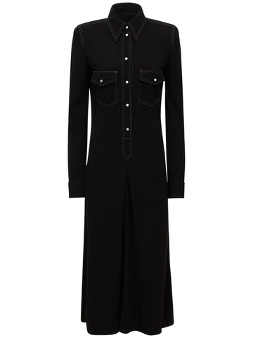 ISABEL MARANT Lonaki Jersey Midi Shirt Dress in black