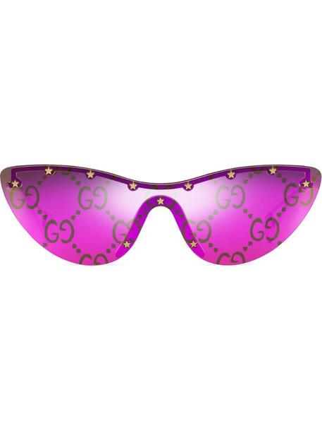 Gucci Eyewear cat-eye mask sunglasses in pink