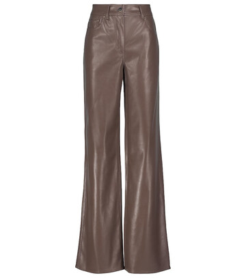 Stand Studio Aisha flared faux leather pants in brown