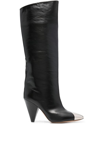 isabel marant lilezio 95mm leather knee-high boots - black