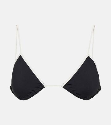 marysia bianco triangle bikini top in black