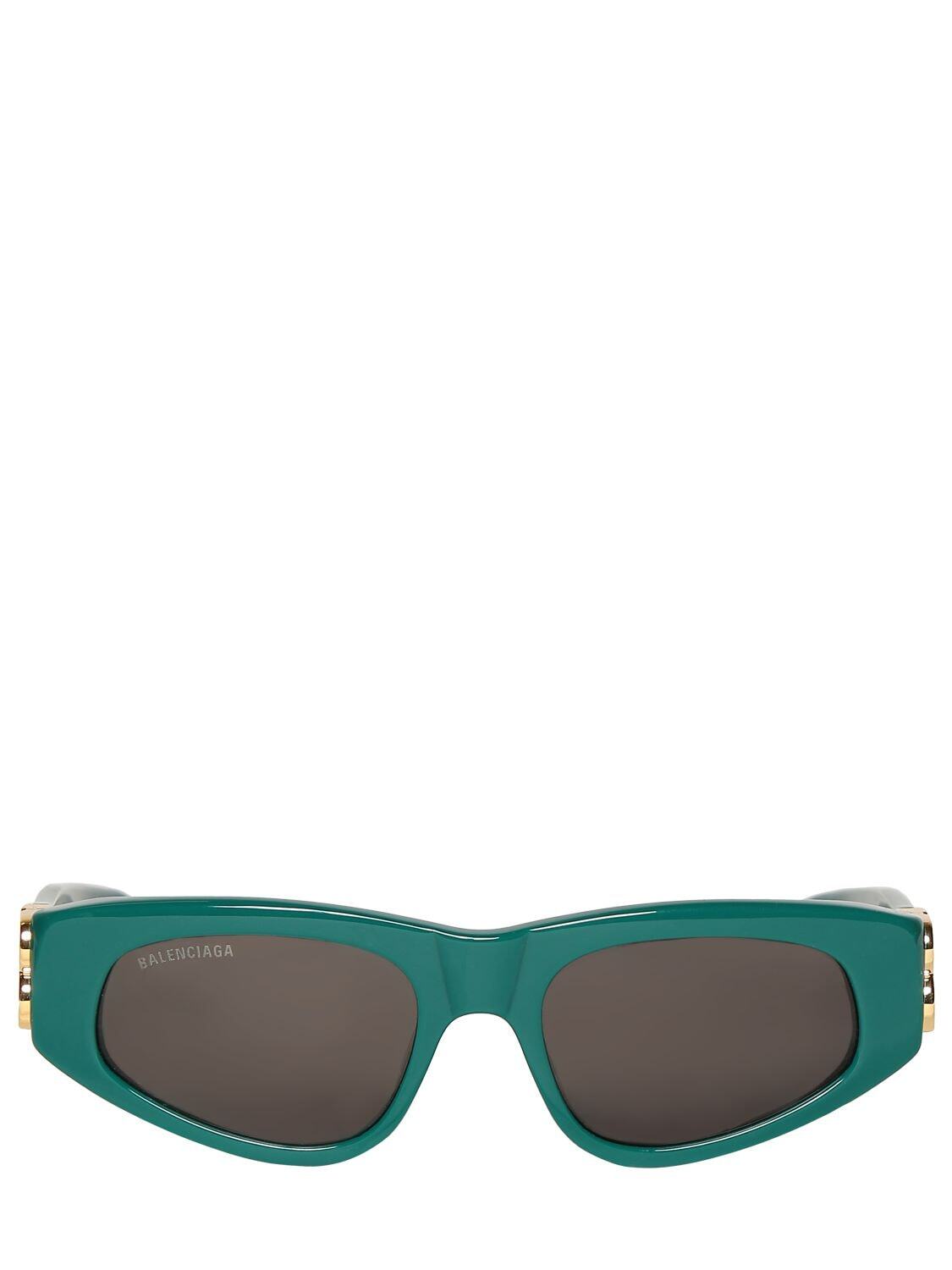 BALENCIAGA 0095s Dynasty D-frame Acetate Sunglasses in green