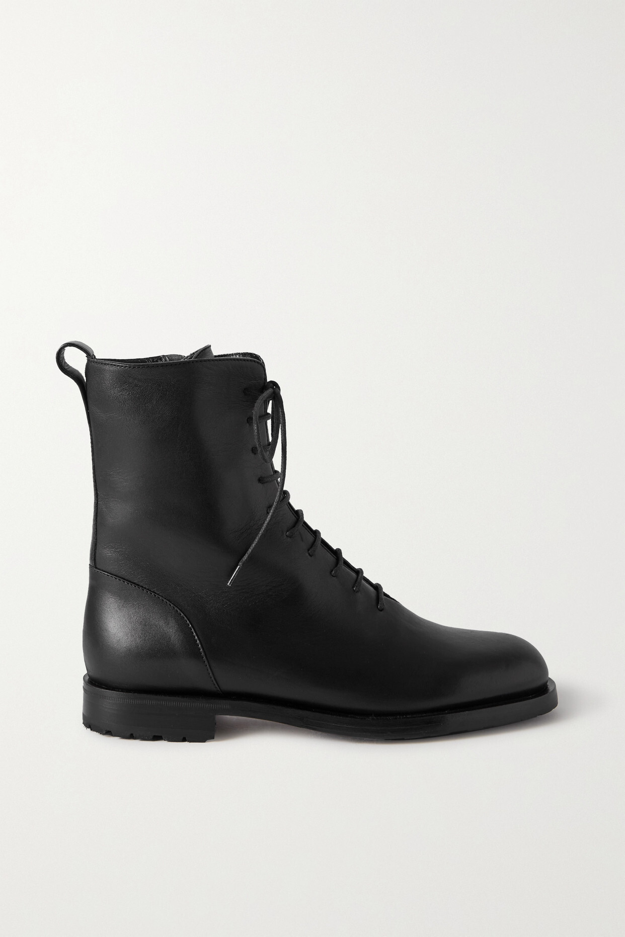 Manolo Blahnik - Planigia Leather Ankle Boots - Black