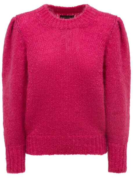 ISABEL MARANT Emma Mohair Blend Knit Sweater in pink