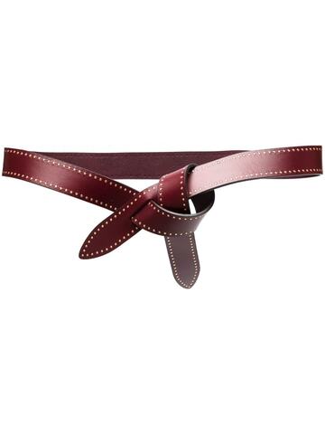 isabel marant lecce leather belt - red