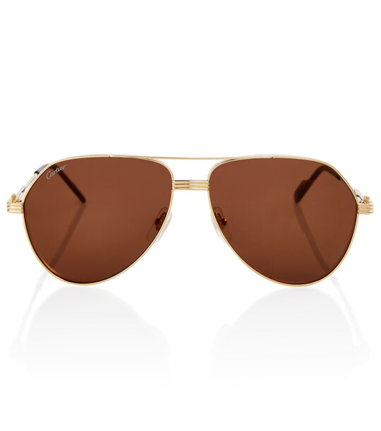 Cartier Eyewear Collection Metal sunglasses in brown