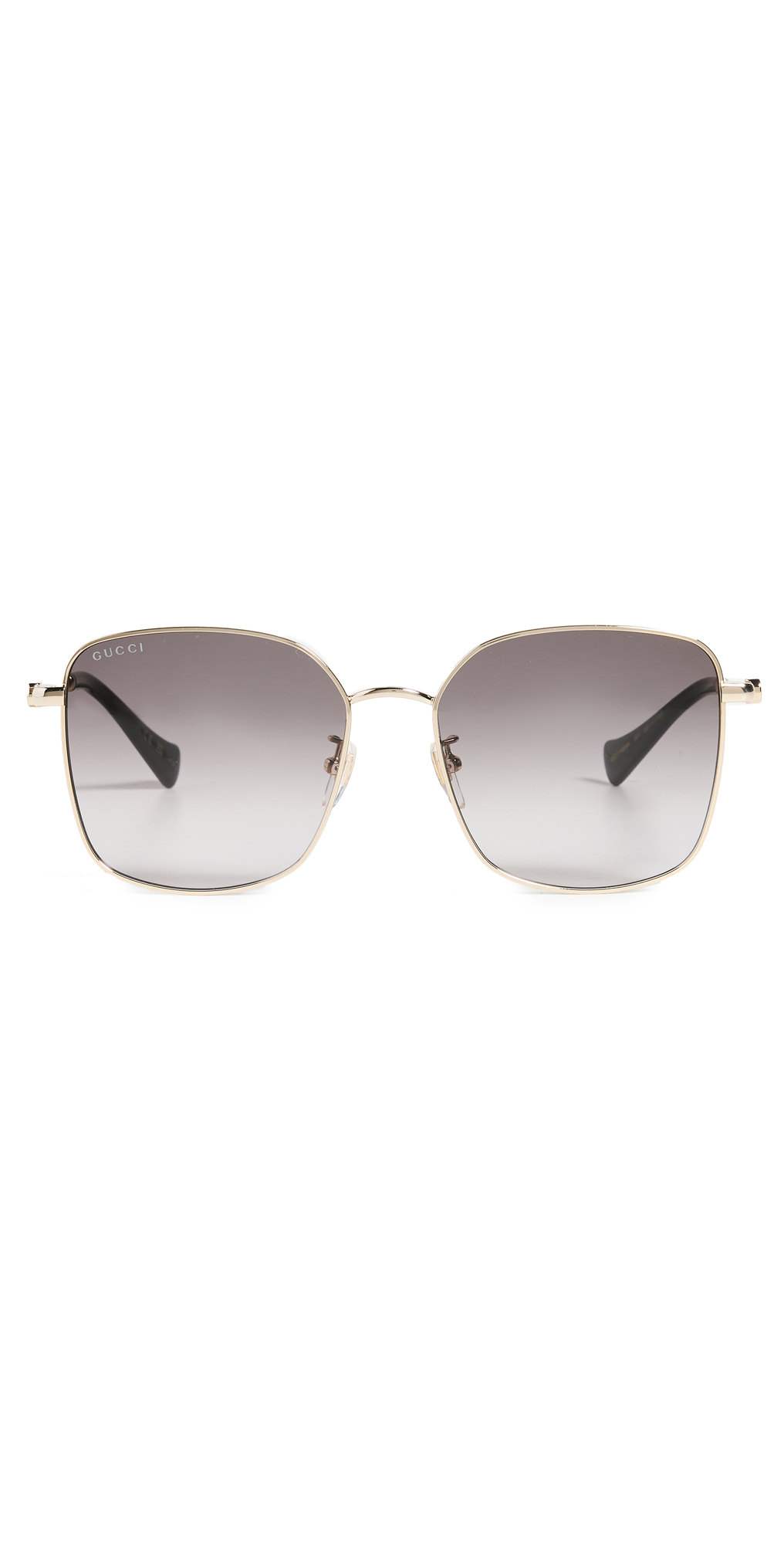 Gucci Mini Running Metal Squared Sunglasses in gold / grey
