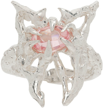 Harlot Hands SSENSE Exclusive Pink Butterfly Ring in rose
