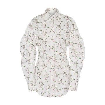 Philosophy Di Lorenzo Serafini Cotton shirt with floral print in bianco