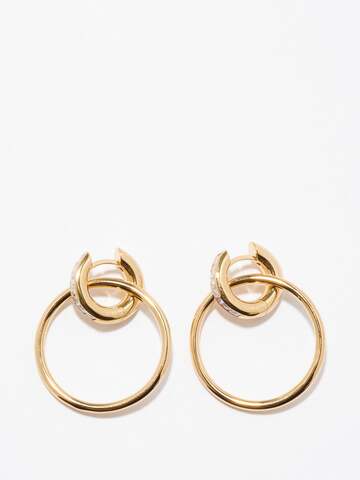 otiumberg - detachable-hoop 14kt gold-vermeil earrings - womens - gold multi