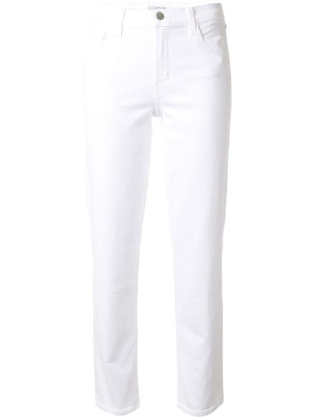 J Brand slim fit jeans in white