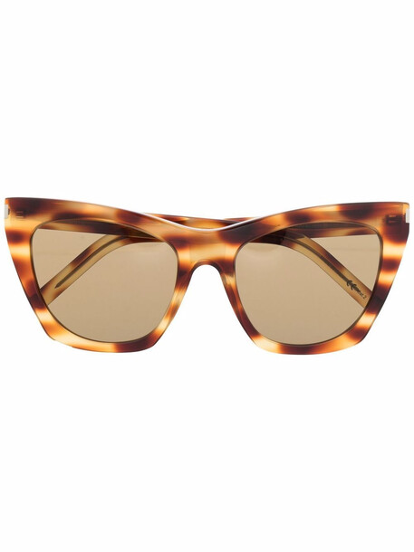 Saint Laurent Eyewear tortoise-shell cat-eye sunglasses - Brown