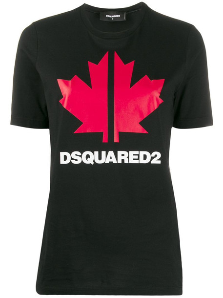 Dsquared2 logo print T-shirt in black