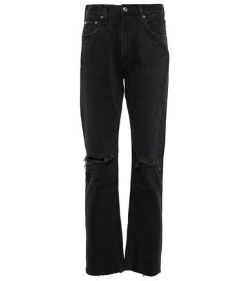Agolde Cherie high-rise straight jeans in black