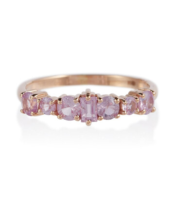 Ileana Makri Rivulet 18kt rose gold ring with sapphires in pink