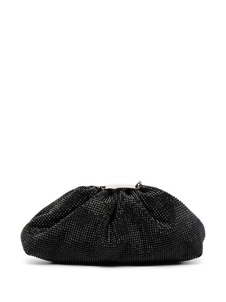 Philipp Plein crystal-embellished clutch bag in black