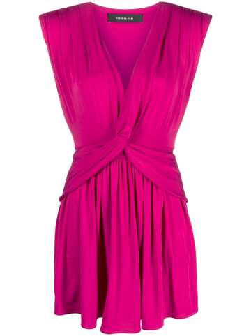 federica tosi knot-detail v-neck dress - pink